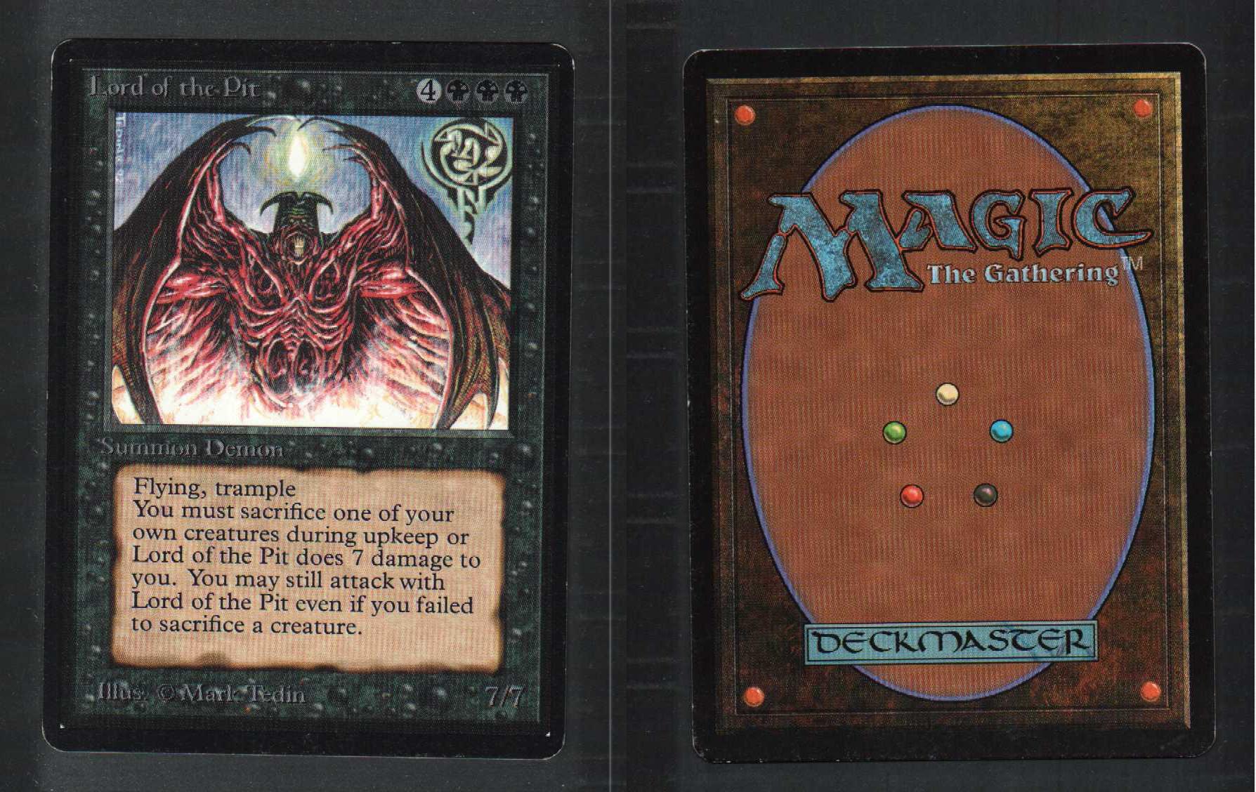 1 Beta Lord of the Pit (L02) - Black Rare MtG Magic the Gathering Card ...